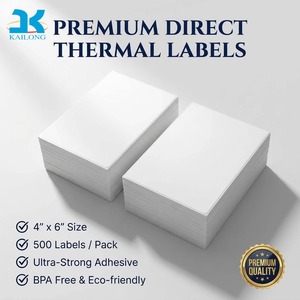 Etiquetas Adhesivas de Papel Couché Premium 4x6 en Formato Fanfold, 500 Hojas, Resistentes al Agua, para Envíos, Direcciones, Códigos de Barras, Perforadas, Libres de BPA - Product Image 1