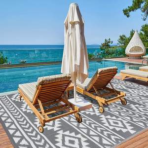 Alfombras de Patio Resistentes a las Manchas, Antideslizantes, Aptas para Mascotas, de PVC y Polipropileno Impermeables, Alfombra Lavable para Interiores/Exteriores - Product Image 6