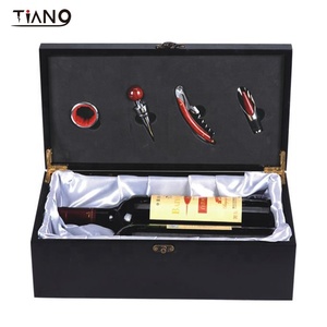 2 Chai Rượu Vang Hộp Với Rượu Vang Phụ Kiện Mở Bộ Bằng Gỗ - Product Image 5