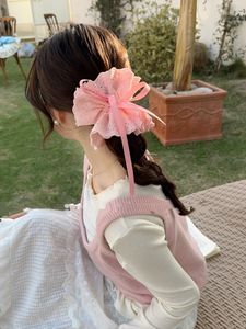 Vendita calda di pizzo fata scavata a più strati per capelli retrò cravatta per ragazze - Product Image 6