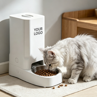 Distributeur automatique de nourriture pour animaux de compagnie avec logo personnalisé disponible, réduction du bruit, configuration simple via application, distributeur intelligent de nourriture pour animaux de compagnie de 3 L pour les clients des animaleries