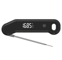 Termometer Daging Digital Profesional Bacaan Instan 3X Lebih Cepat 0.6 Detik Probe Plastik Tahan Air Layar LCD Bertenaga Baterai