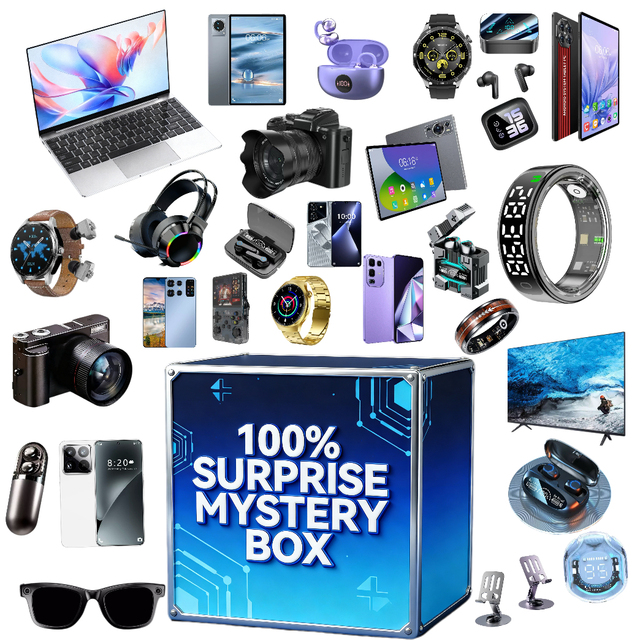 100% Surprise Reviews Lucky Novelty Advanced Electronics Mystery Box Randomly Includes Phone Smart Watch TVs Electronic Products