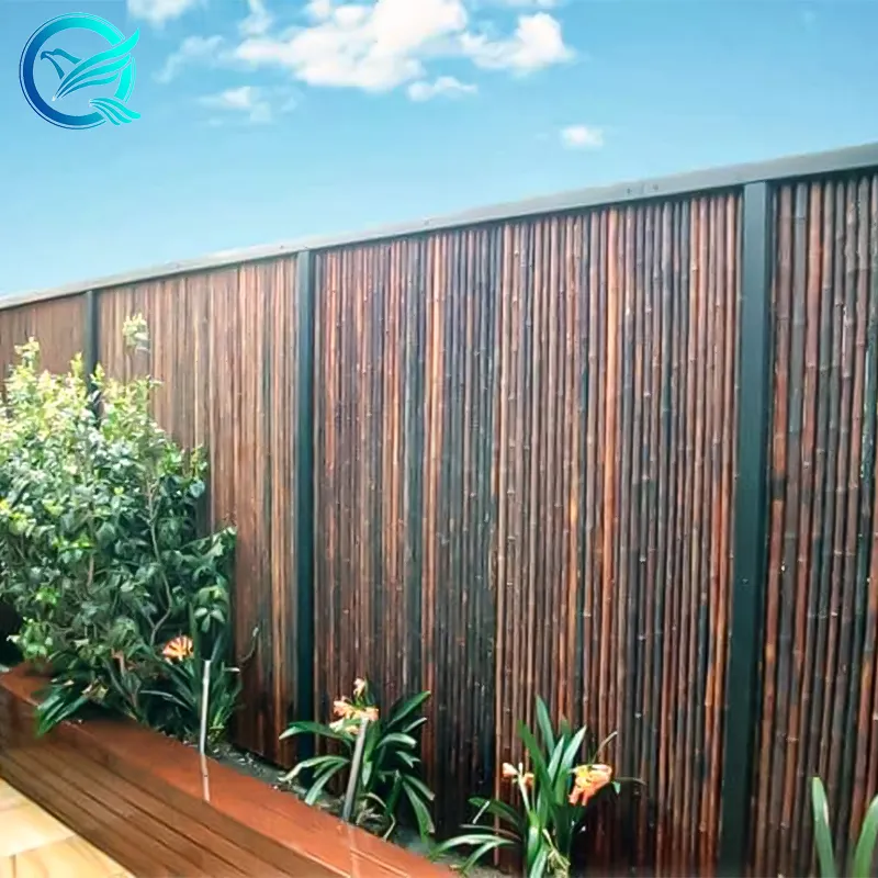 30-35mm white bamboo roller fence for garden fencing and curtain