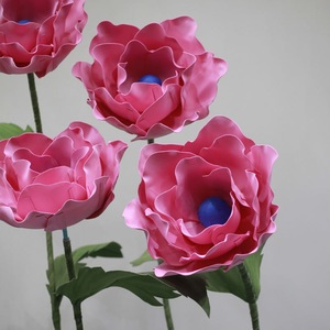 Élégante fleur artificielle réutilisable en papier rose géant pour la décoration d'événements de mariage - Product Image 1