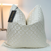 Housse de coussin décorative de luxe en jacquard pour canapé, 20x20 pouces, pour hôtel, personnalisable