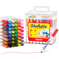 Stylos marqueurs aquarellables lavables Joycat avec tampon, pointe fine, jouets de dessin, fournitures artistiques scolaires, à partir de 2 ans, unisexe
