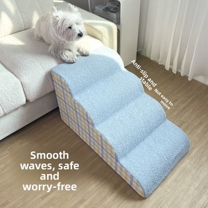 Escalier pour animaux de compagnie Surepawzy, durable et confortable, échelle pour chiens, escalier pour <span class=keywords><strong>petits</strong></span> chiens et chats, marches d'accès au lit, rampe détachable, lavable et respirante - Product Image 4
