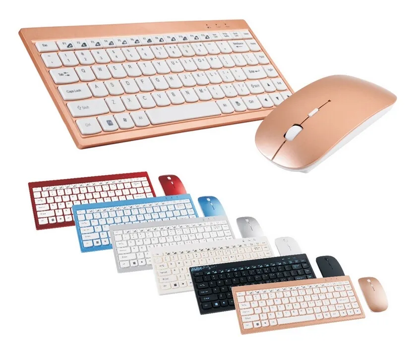 Souris et clavier sans fil, coloré, 2.4Ghz, nouveauté