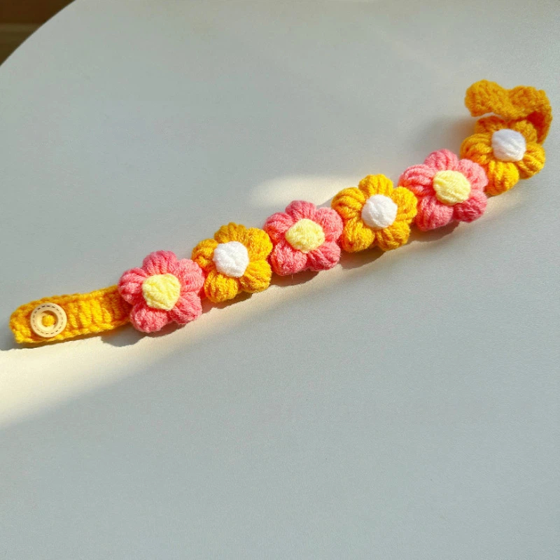 Collier Six Fleurs (Série Jaune Orange)