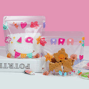 Resealable Clear Front Stand Pouch Bags Mylar Food Storage Label <b>Stickers</b> <b>for</b> Salad Party Favors Small <b>Business</b> Plastic Product - Product Image 2