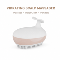 Peigne Masseur Vibrant Rechargeable Blanc pour Cuir Chevelu avec 3 Niveaux, Aiguilles Douces, Chargement Magnétique, Batterie 800 mAh, Minuteur pour Usage Domestique