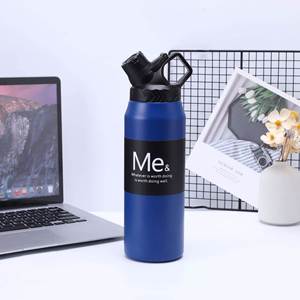 Gourde isotherme sportive 750 ml 950 ml en acier inoxydable 304 à double paroi avec couvercle à poignée - Product Image 1