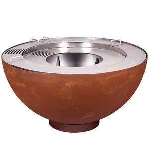 High Multi-Fuel <b>BBQ</b> Grill for Indoor Outdoor Garden Use Works Charcoal Gas Electric Durable Steel Metal Fire Pits High Corten - Product Image 4