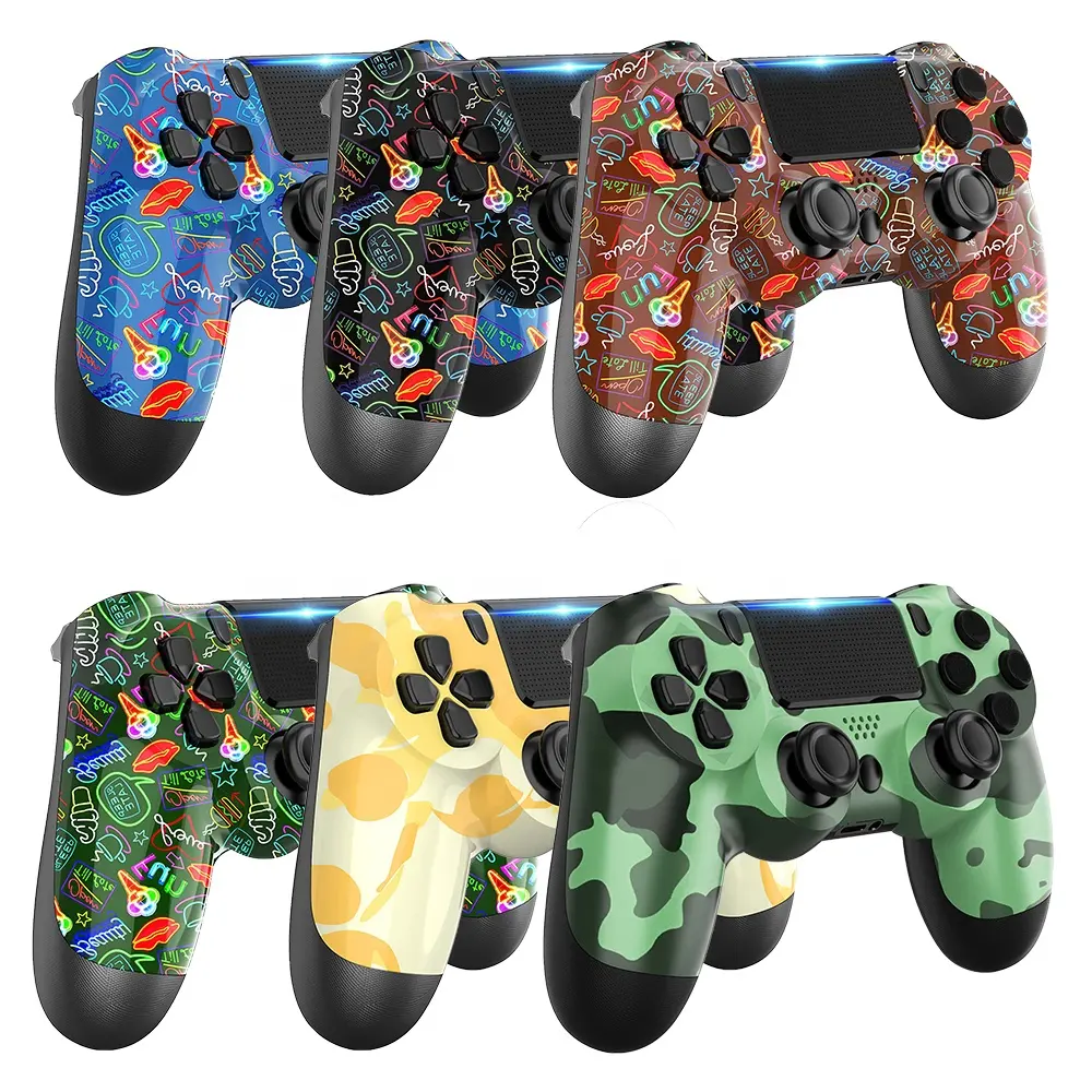 New design multiple themes Double Shock Game Controller For PS4 BT Wireless Joystick PS4 Gamepad Controller
