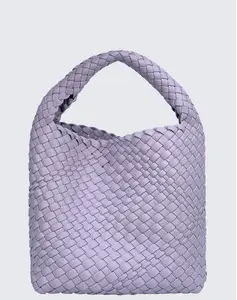 Yüksek kalite yeni moda lüks omuz deri örme çanta ünlü tasarım çanta bayan güneş büyük tote çanta