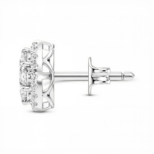 Élégantes boucles d'oreilles clous en diamant de laboratoire taille marquise 1,00 carat pour femme, couleur VVS VS EF, or rose 18 carats, pour mariage et anniversaire - Product Image 2