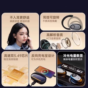 หูฟังไร้สาย GT802 ดีไซน์แบบเปิดหู กันน้ำระดับ IPX4 ชาร์จแบบ Type C ควบคุมด้วยระบบสัมผัส เหมาะสำหรับออกกำลังกาย - Product Image 4