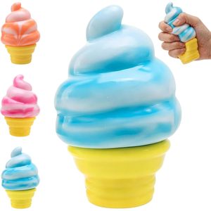Jouet sensoriel anti-stress en forme de cornet de glace bleu, à remontée lente, pour enfants de 5 à 7 ans, unisexe, en TPE - Product Image 1
