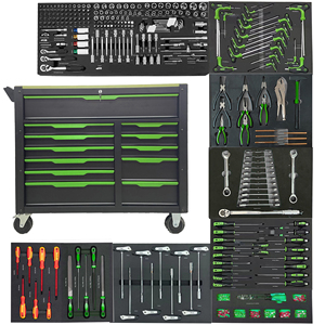 CE 2024 Chariot d'atelier haute capacité, nouvelle conception, avec table en acier et bois, et kit d'outils de 491 pièces, personnalisable OEM JS-RC37 - Product Image 4