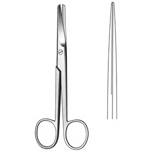 Ciseaux Mayo 17 cm / 6-3/4 pouces, à pointe arrondie/droite, chirurgicaux, en acier inoxydable, instrument médical - Product Image 1