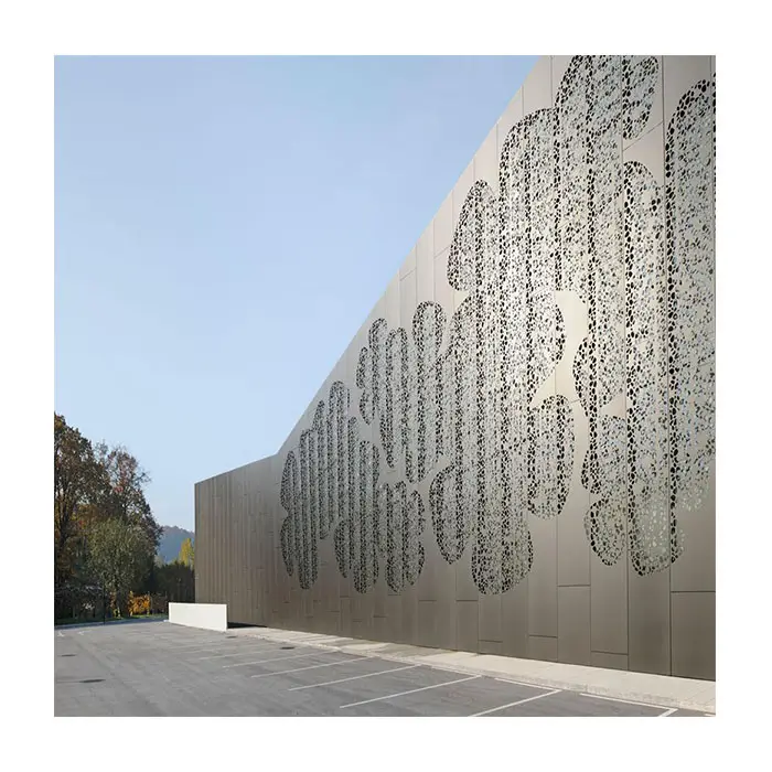 공장 가격 맞춤형 금속 알루미늄 장식 천공 알루미늄 야외 장식 벽