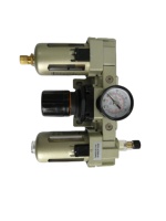 Ensemble filtre-régulateur NBPT AW2000-02 avec manomètre, filetage PT, bol métallique pour une alimentation en air comprimé propre et stable