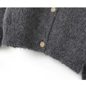 Maglione a maniche lunghe in <span class=keywords><strong>pizzo</strong></span> con risvolto in lana lavorato a <span class=keywords><strong>maglia</strong></span> Cardigan <span class=keywords><strong>donna</strong></span> - Product Image 5