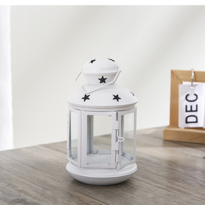 DIY Süs Demir Şamdan Noel Fener Tutucu Içi Boş Yıldız Tasarım Metal Dekoratif Mumluk Ev Düğün için - Product Image 6