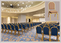 Chaises et tables empilables personnalisables en métal et tissu pour salles de banquet, mariages, hôtels, événements extérieurs – Vente en gros