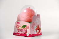 Hotverkopende Halal gecertificeerde lychee fruitijsjes 3D fruitvormige snack met doosverpakking rechtstreeks uit China