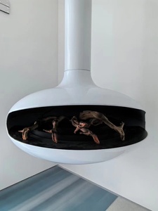 Moderne design binnenhaard van hout, hangende houtkachel voor verwarming op hout en pellets - Product Image 6