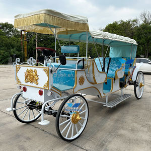 Carruaje eléctrico sin caballos de Cenicienta a la venta 4 ruedas turismo vehículo tirado por caballos transporte especial - Product Image 3