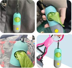 حامل أكياس فضلات الحيوانات الأليفة 2026 مع مصباح يدوي، حامل خارجي للتثبيت على الحائط لتوزيع أكياس فضلات الكلاب مع مصباح يدوي - Product Image 4