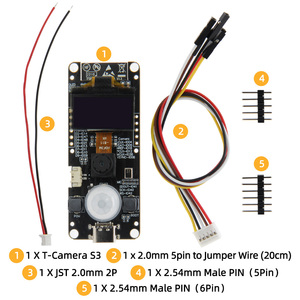 LILYGO TTGO T-<span class=keywords><strong>Camera</strong></span> S3 WIFI Módulo de cámara HD 0,96 "SSD1306 OLED FLASH 16MB 2MP Placa de desarrollo de cámara - Product Image 5