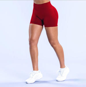 Shorts de Yoga de Cintura Alta, Elásticos, <span class=keywords><strong>Mate</strong></span>, de Nailon, con Efecto Levanta Glúteos, Sin Costuras, de Tres Cuartos, para Fitness - Product Image 3