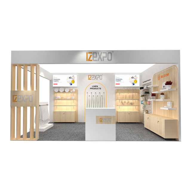 3X6 Modular Wooden Exhibition Booth Stand System Panel Design Tradeshow Booth Display for US Exhibition