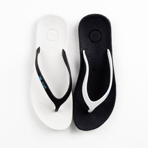 Sleek <b>Womens</b> Black White Thong <b>Sandals</b> with Anatomical Insole <b>for</b> <b>Beach</b> and Casual Wear - Product Image 4