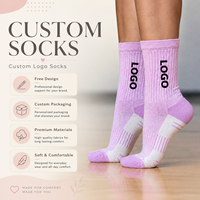 Nouveau produit : Chaussettes de sport personnalisées avec logo, chaussettes athlétiques pour hommes, chaussettes de course mi-mollet personnalisées, logo jacquard tricoté