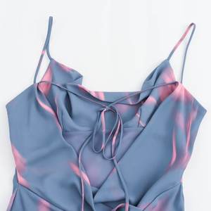 <span class=keywords><strong>Été</strong></span> 2024 Beach Print Slip Maxi Women Dress Thin Straps Evening Sexy Backless Long Dresses - Product Image 6