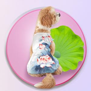 Venta al por mayor <span class=keywords><strong>de</strong></span> lujo <span class=keywords><strong>de</strong></span> poliéster impreso ropa para mascotas Chinoiserie Classics Año Nuevo Tang Suit para <span class=keywords><strong>perros</strong></span> clásico perro accesorio vestido - Product Image 5