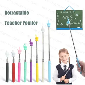 Pequeno presente para professores Retrátil Teacher Pointer Telescoping Hand Pointer Extensível Finger Pointer Stick