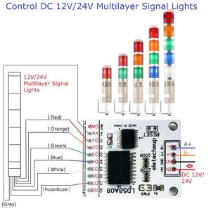 LD58A08 Placa Controladora MOS Multifunción de 8 Canales RS485 Modbus RTU con Salida DO/PWM, Luces de Señalización Multicapa, Relé LED, Válvula Solenoide A918 - Product Image 2