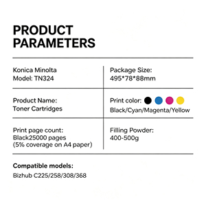 Cartouche de <span class=keywords><strong>toner</strong></span> compatible Konica TN324 TN512 pour imprimante multifonction Konica Minolta Bizhub C308 C368 C454 C554 - Product Image 2