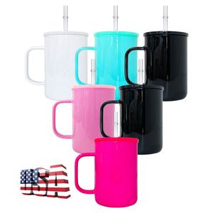 Adecuado para vinilo 17oz Sublimación <span class=keywords><strong>Taza</strong></span> de vidrio en blanco <span class=keywords><strong>Taza</strong></span> de café 17oz Sublimatable Macaron <span class=keywords><strong>Taza</strong></span> de vidrio con tapa de plástico - Product Image 1