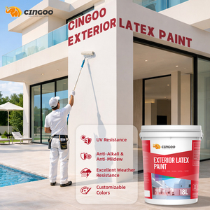 Pintura de Látex Mate para Exteriores, Venta Directa de Fábrica, Aplicación con Brocha, Lavable, Resistente a la Intemperie, Revestimiento de Emulsión Personalizado - Product Image 1