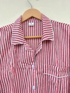 Ensemble de pyjama en coton imprimé rayé indien, vêtements de nuit en coton doux, pyjama de nuit, cadeau pour elle, pyjama de demoiselle d'honneur, pyjama doux pour femmes - Product Image 3