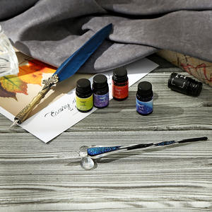 Ensemble de <span class=keywords><strong>plume</strong></span> à encre vintage en <span class=keywords><strong>verre</strong></span> pour <span class=keywords><strong>calligraphie</strong></span> avec 4 pointes et 5 encres, kit de <span class=keywords><strong>plume</strong></span> à encre pour <span class=keywords><strong>calligraphie</strong></span> lisse pour cadeau - Product Image 3