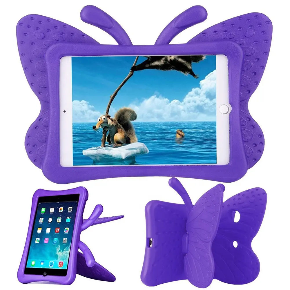 Case for ipad air /Air 2 / ipad pro 9.7 butterfly design EVA cover with stand Silicone para shell coque for ipad 2017 2018 case