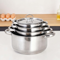 Ensemble de casseroles de cuisine multifonctionnel en acier inoxydable de 15 pièces pour la cuisine et le service